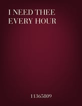I Need Thee Every Hour piano sheet music cover